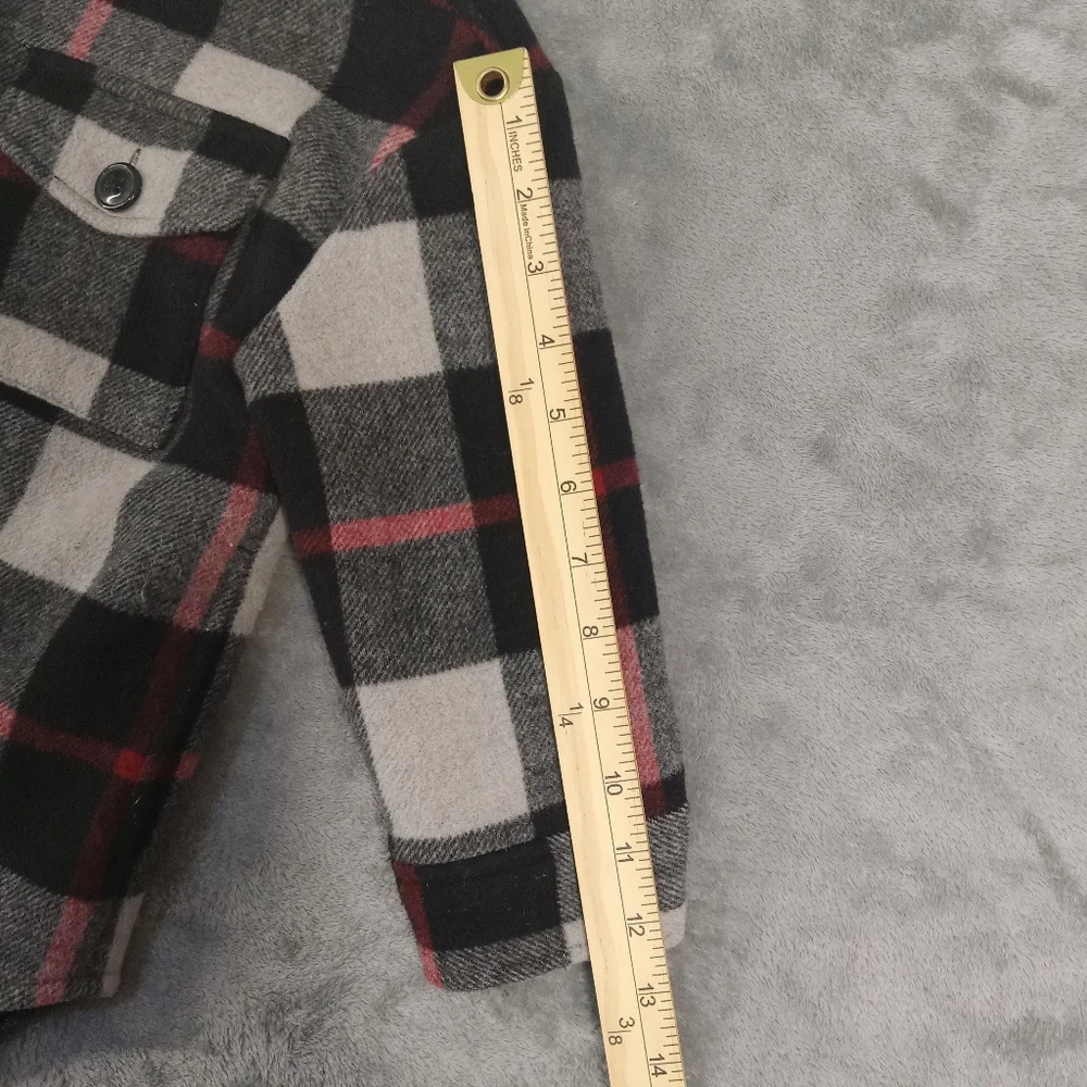 GAP Kids Black and White Plaid  Flannel Shirt Size XS. Kids 4-5 Years - Picture 13 of 14